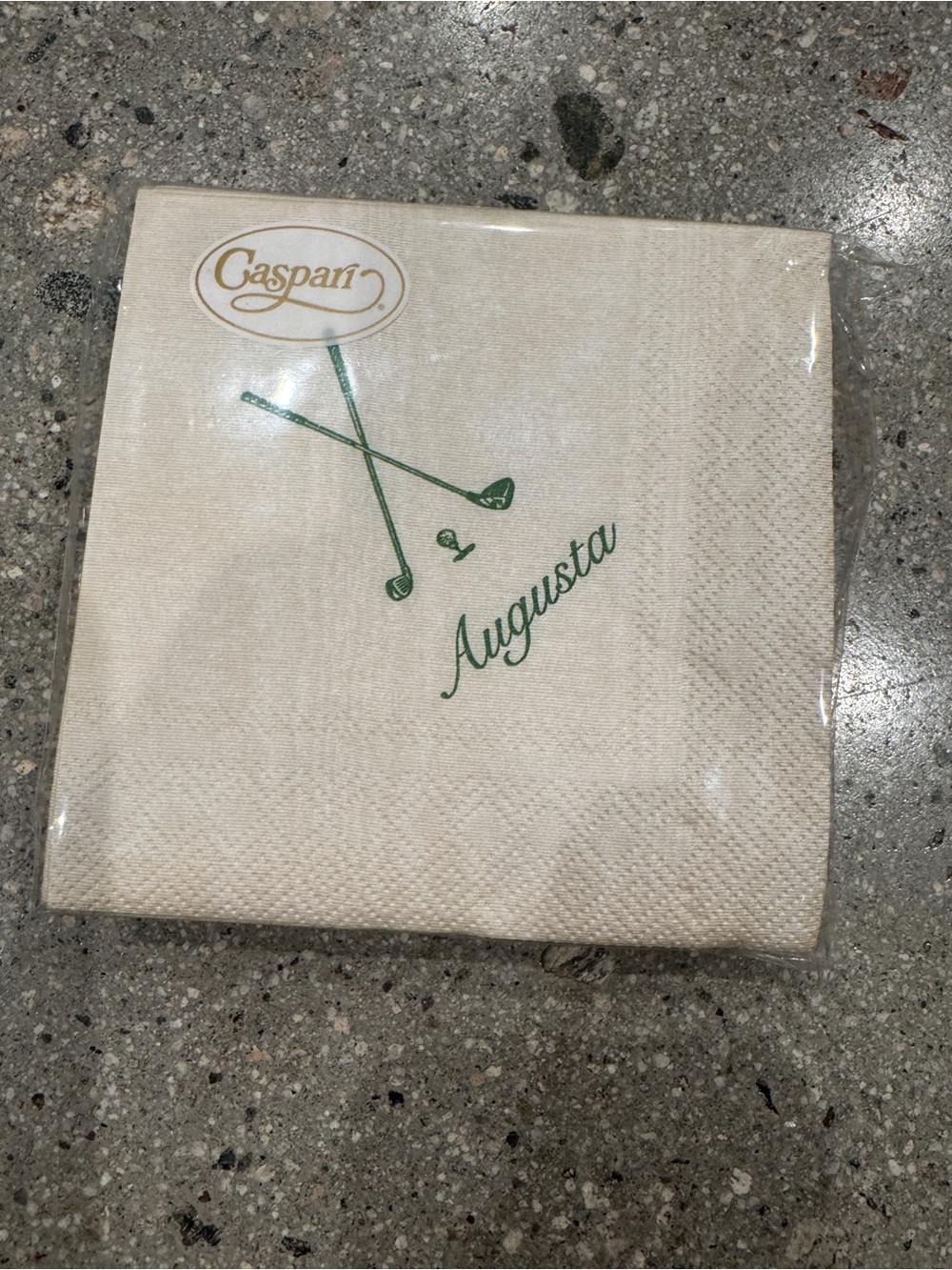 Augusta Ivory Golf Cocktail Napkins - 24